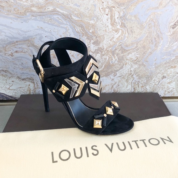 Louis Vuitton "Shocking" Gold Silver Sandals - Picture 2 of 8